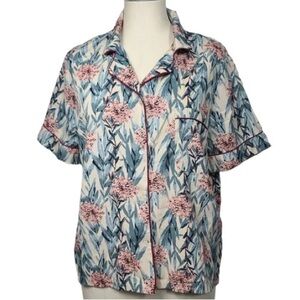 Cynthia Rowley -Women’s Sleepwear Floral Button Down Pajama Shirt Size Medium